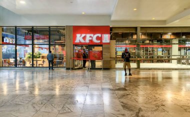 Brüksel, Belçika 5 Haziran 2019 Kfc Birinci Restoranı, Kentucky Fried Chicken, Belçika.