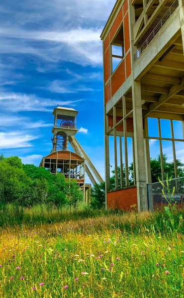 Pithead-Wickelanlage für Kohlebergwerke — Stockfoto