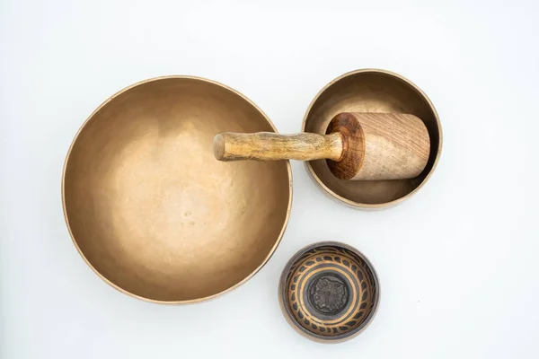 Wholistic şifa Tibet şarkı kase düz yatıyordu kompozisyon