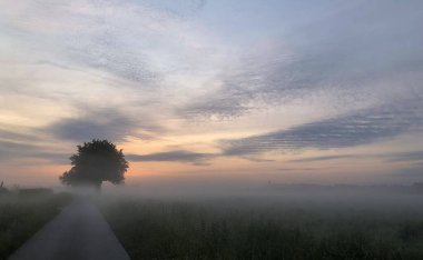 Yumuşak ve dramatik renkli gün doğumu 