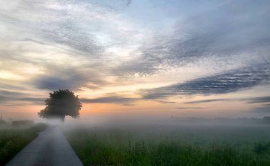 Yumuşak ve dramatik renkli gün doğumu 