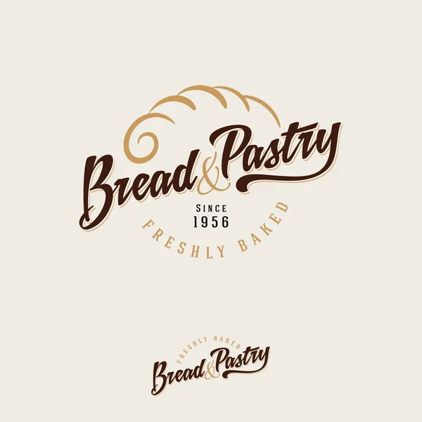 Logo Panadería Pan Emblema Para Hornear Logo Panadería Vintage Corteza — Vector de stock