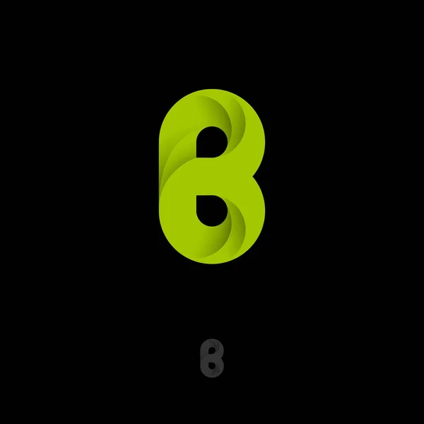 Επιστολή Πράσινο Μονόγραμμα Λογότυπο Απομονώνονται Σκούρο Φόντο Επιλογή Μονόχρωμη — Διανυσματικό Αρχείο