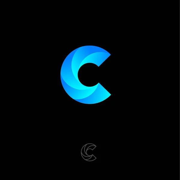Монограма Літери Логотип Спіралі Інтернет Піктограма Інтерфейсу Синій Вихор Логотип — стоковий вектор