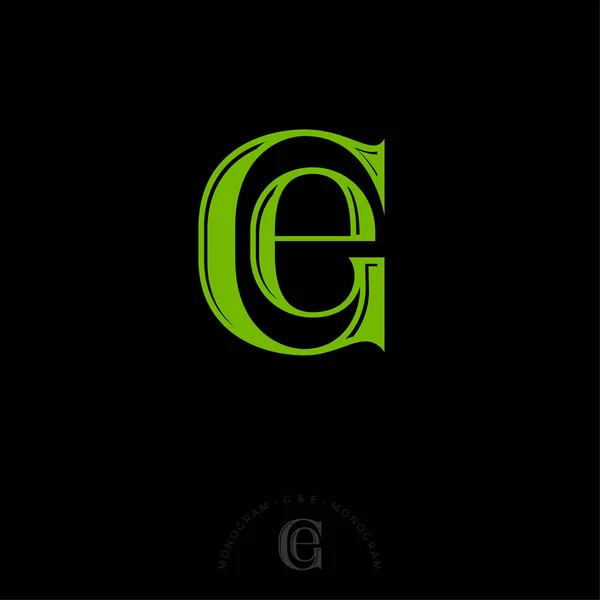 字母表由绿色字母组成 单色选项 — 图库矢量图片