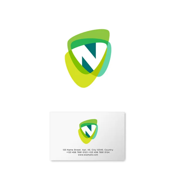Logo Formas Multicolores Letra Web Icono Interfaz Usuario Identidad Tarjeta — Archivo Imágenes Vectoriales