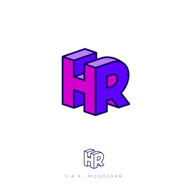 İK logosunu görmeniz gerekir. H ve R Blok harflerle. İnsan kaynakları logosunu görmeniz gerekir. Çok renkli amblem 3d gibi. 
