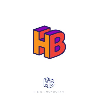 HB logosunu görmeniz gerekir. H ve B Blok harflerle. Çok renkli amblem 3d gibi