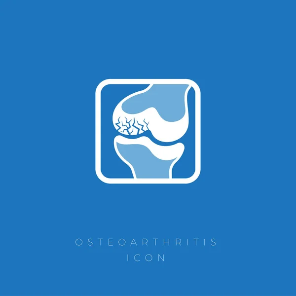 Poškození Chrupavky Artritida Osteoarthritis Trhliny Chrupavky Kloubu Plochá Ikona Krutečním — Stockový vektor