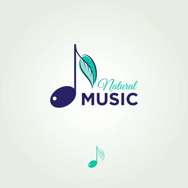 Musical Note Leaflet Musical Logo Emblem Music Bar — Stock Vector