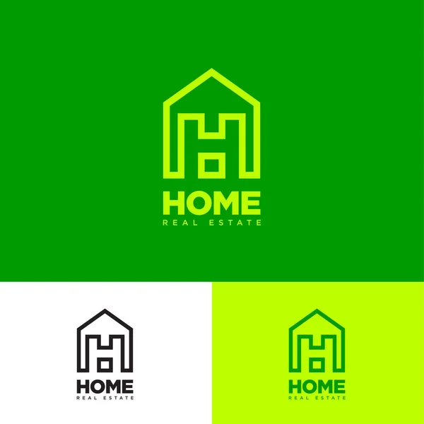 Letter Monogram Letter House Symbol Home House Real Estate Logo — Stock Vector