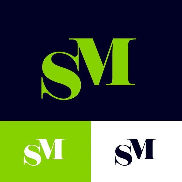 Monogram Betűk Újra Együtt Különböző Háttérrel Premium Emblem Üzleti — Stock Vector