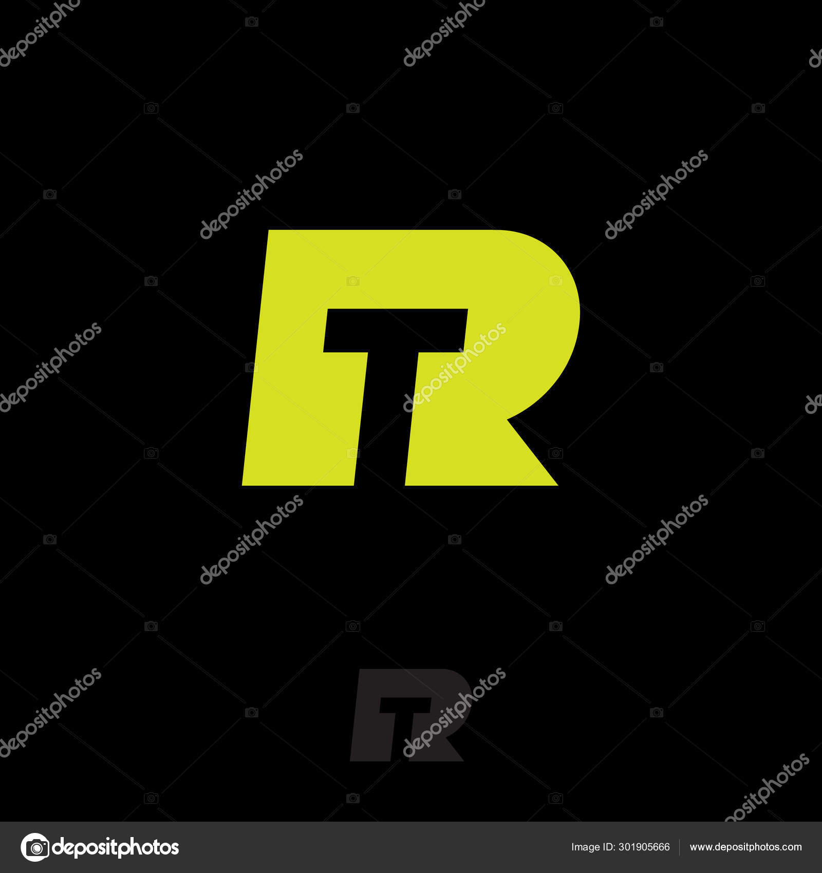 Logo Yellow Monogram Original Symbol Black Background Web Icon Vector Image By C Nataly 314 Vector Stock