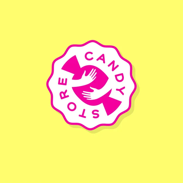 Logo Sklepu Candy Store Ręcznie Robione Słodycze Warsztatowe Lub Sklep — Wektor stockowy