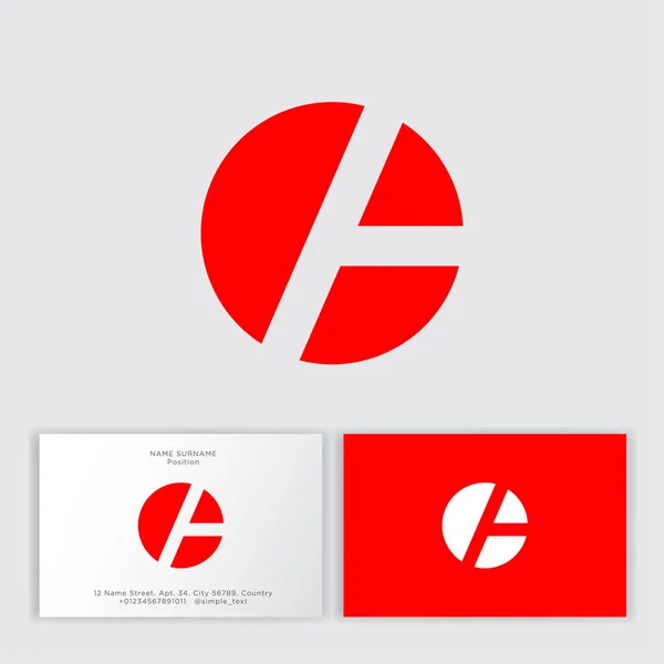 Rood Een Letter Een Cirkel Een Monogram Premium Business Embleem — Stockvector