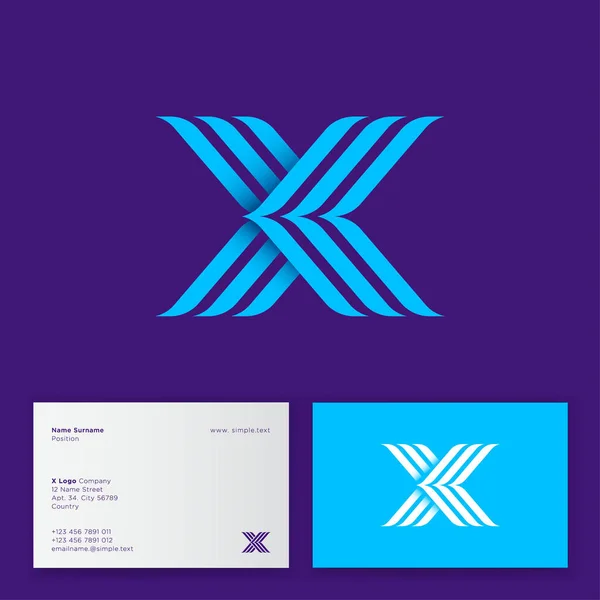 X字由一些色条组成 不同背景的X字母表 Web Ui图标 — 图库矢量图片