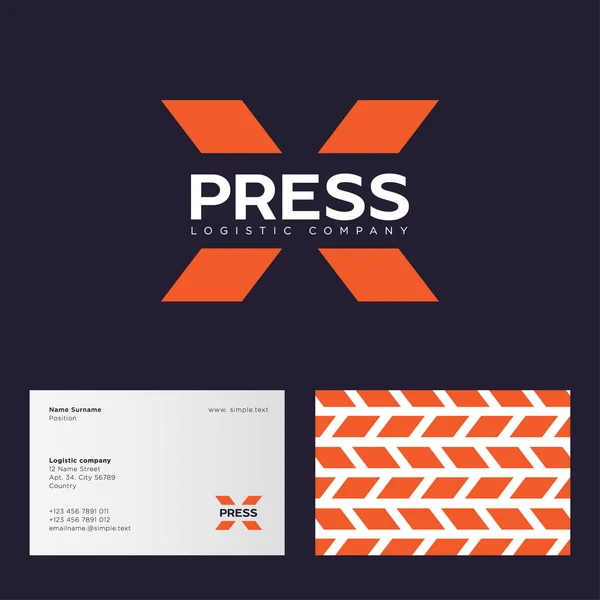 Letter Express Logo Logistic Company Logo Monogram Consist Some Orange — Stock Vector