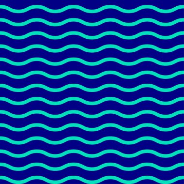 Geometrik doku, kusursuz desen. Mavi ve gök mavisi dalgalar. Ambalaj kağıdı deseni. Kumaş veya tekstil deseni.