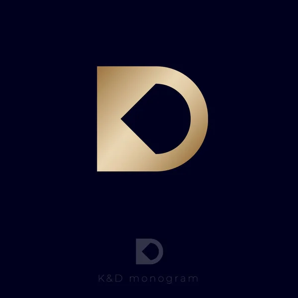 Und Goldmonogramm Buchstabe Und Buchstabe Dieses Logo Kann Für Unternehmen — Stockvektor