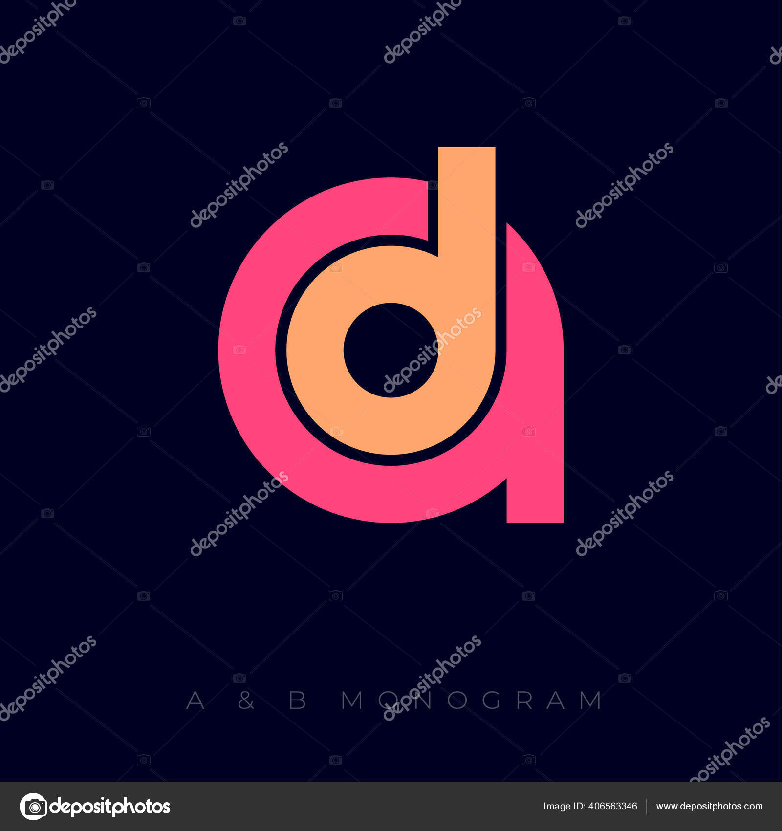 Dan Monogram Huruf Huruf Logo Dapat Digunakan Untuk Musik Bisnis
