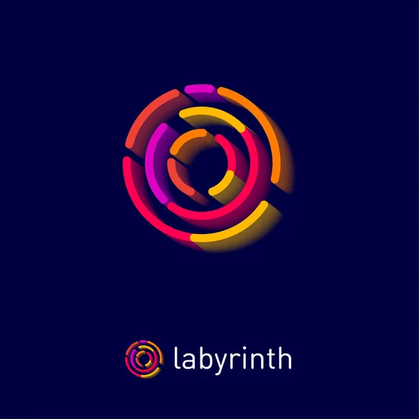 Logo Labiryntu Niektóre Elementy Okręgu Takie Jak Labirynt Logo Może — Wektor stockowy