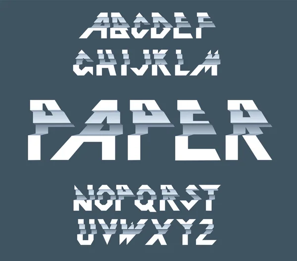 Papier alfabet Vector van papier vouwen — Stockvector