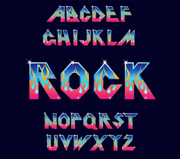 Yazı tipleri yanan ateş alev.