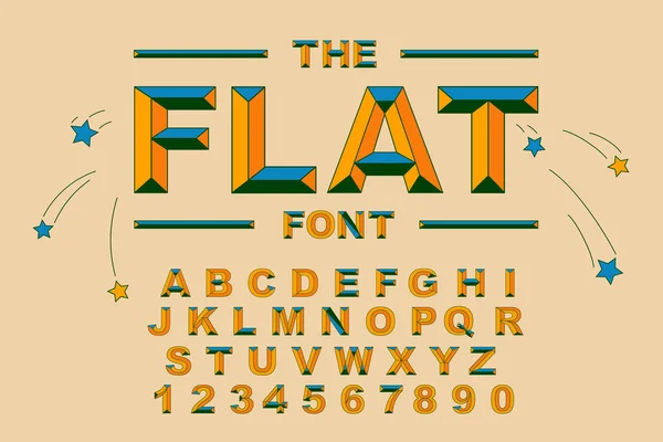 Vector voor moderne vet lettertype en het alfabet. Vintage alfabet vector 80 s — Stockvector