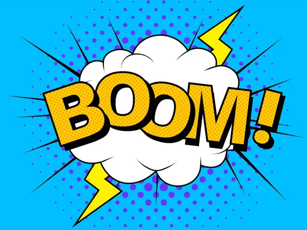 Strips Boom Comic Vector cartoon afbeelding explosies — Stockvector