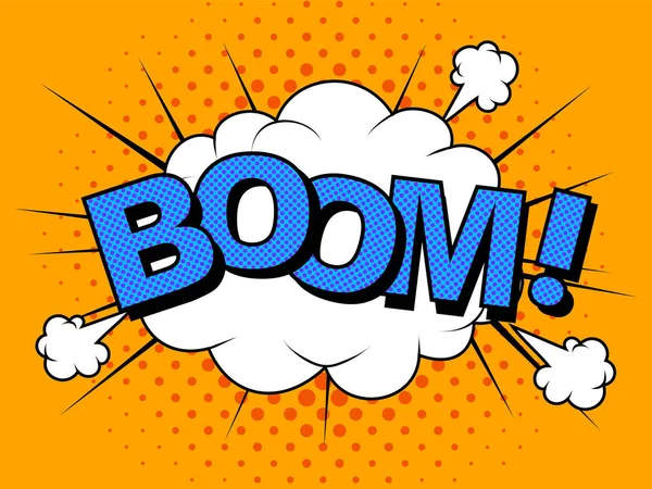 Strips Boom Comic Vector cartoon afbeelding explosies — Stockvector