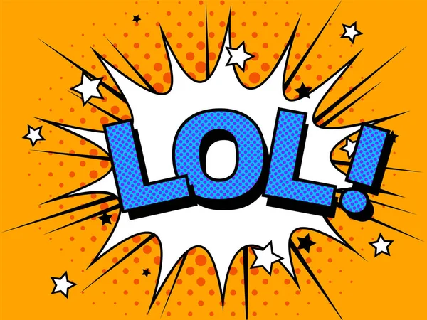 Lol çizgi vektör çizgi film illüstrasyon patlamalar. Çizgi roman sembol