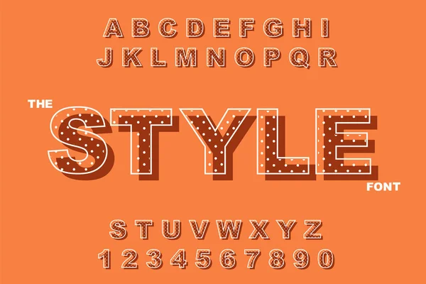 Vektor av modern fet Font och alfabet. Vintage alfabet vektor 80 s, 90 s — Stock vektor