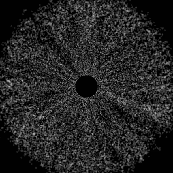 Vektor Abstrakten Hintergrund Teilchen Explodieren Generative Kunst — Stockvektor