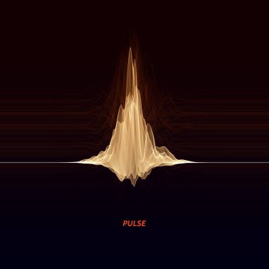 3d dalga int alan yayılıyor. Vektör çizim.