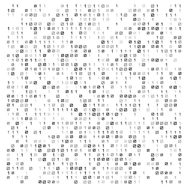 Abstrakt vektor illustration med binär kod. Digital teknisk textur — Stock vektor