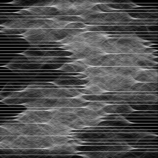 Abstrakte Komposition von Wellen, Signalen. Hintergrund-Illustration für technologisches Design. — Stockvektor