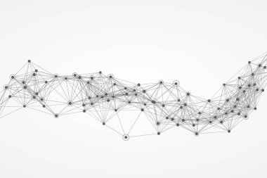 Soyut vektör çokgen ağı. Teknik, teknolojik, bilim materyalleri arka plan için Vektör İllüstrasyon