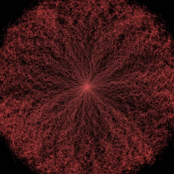 デジタル空間は粒子で破裂した。科学ベクトル図. — ストックベクタ