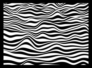 3D dalgalı yüzey arka plan. Optik yanılsama ile desen