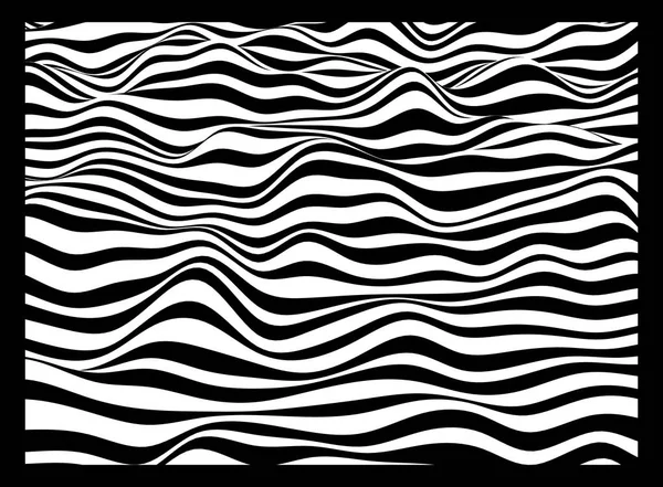 3D dalgalı yüzey arka plan. Optik yanılsama ile desen