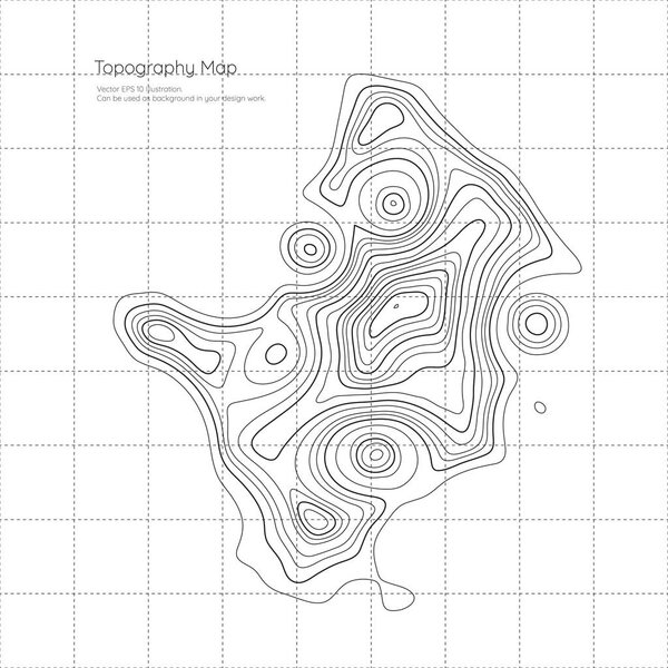 Vector design element. Topography map. Abstract landscape