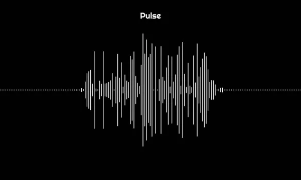 Gráfico de pulsação feito de linhas. Elemento de design para música, som, ilustração de sinal — Vetor de Stock
