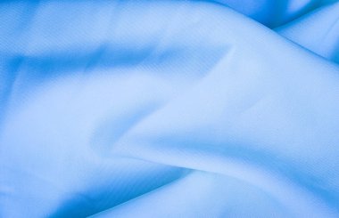 Arka plan buruşuk kumaş mavi doku detay