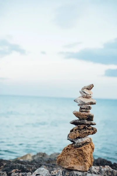 Meditation Von Den Steinen Bis Zum Meer — Stockfoto