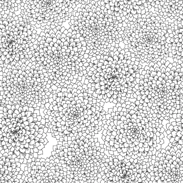 Bezproblémové květinové schéma. Kreslené ilustrace pro tkaniny, obtékání, tisk, karty, svatební návrhy ve stylu ročníku — Stockový vektor