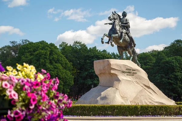 Росія Санкт Петербург Травня 2018 Пам Ятник Великий Цар Петро — стокове фото