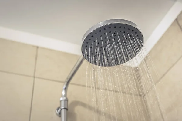 Water Running Shower Head Bathroom — Stock Photo, Image