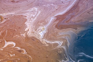 Petrol kirli deniz yüzeyi arka plan veya arka plan olarak