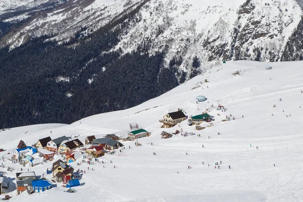 Dombay Rusia Febrero 2018 Glade Para Descansar Con Cafetería Alquiler —  Fotos de Stock