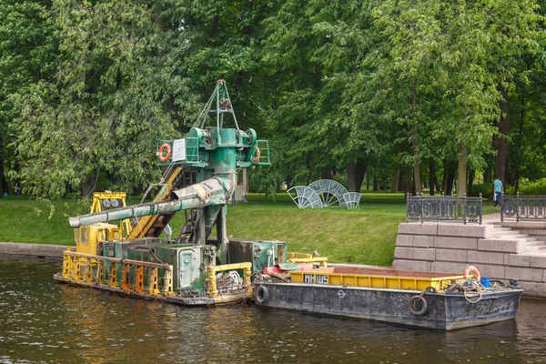 Saint Petersburg Russia May 2018 Small River Non Self Propelled — Stock Photo, Image